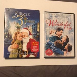 Two Classic Christmas DVD Sets - Miracle on 34th Street + It's a Wonderful Life
